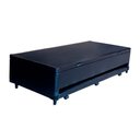 Ver imagem 2 de Cama Box Baú Auxiliar Solteiro Corino Espuma 8cm 45x78x188 Preto