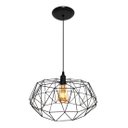 Ver imagem 2 de Lustre Luminária Pendente Aramado Modelo Estádio 40cm - Ideal para Mesa de Jantar - Preto
