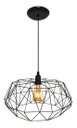 Ver imagem 2 de Lustre Luminária Pendente Aramado Modelo Estádio 40cm - Ideal para Mesa de Jantar - Preto