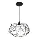 Ver imagem 3 de Lustre Luminária Pendente Aramado Modelo Estádio 40cm - Ideal para Mesa de Jantar - Preto