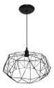 Ver imagem 3 de Lustre Luminária Pendente Aramado Modelo Estádio 40cm - Ideal para Mesa de Jantar - Preto