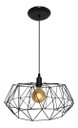 Ver imagem 1 de Lustre Luminária Pendente Aramado Modelo Estádio 40cm - Ideal para Mesa de Jantar - Preto