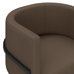 Poltrona Estofada Oregon Preto Fosco/suede Marrom - M. Arapongas Preto Fosco/suede Marrom - 4