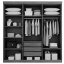 Ver imagem 3 de Guarda Roupa Solteiro 6 Portas 3 Gavetas - Ubatuba-Canion - Star Móveis