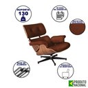 Ver imagem 2 de Poltrona Charles Eames sem Puff Couro Sintético Marrom