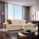 Ver imagem 1 de Sofá Dallas Linho Dois Módulos de 90cm B15 Meu Sofá Online A294 Linho Creme