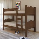 Ver imagem 1 de Beliche Pequim Art Panta 100% Mdf C/ Escada Vira 2 Camas P/colchão 188x88- Super Reforçada - Freijo