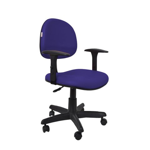 Cadeira Executiva Giratoria Zeus com Braco - Couro Sintetico Corano - Azul