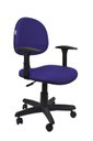 Ver imagem 1 de Cadeira Executiva Giratoria Zeus com Braco - Couro Sintetico Corano - Azul