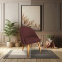 Ver imagem 2 de Kit 02 Cadeiras Jantar Bela Suede Pés Palito Castanho - Pallazio Marsala