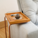 Ver imagem 5 de Mesa de Apoio Lateral para Sofá Anny Base em Metal Cobre Tampo Mel