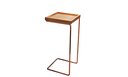 Ver imagem 1 de Mesa de Apoio Lateral para Sofá Anny Base em Metal Cobre Tampo Mel
