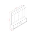 Ver imagem 4 de Estante para TV e Home Theater até 75 Polegadas 183,5CMX186,5cm Siena