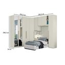 Ver imagem 2 de Quarto Henn Seletto 6 Peças (1 Armário Ponte + 1 Closet + 1 Guarda Roupa 1 Porta + 2 Guarda