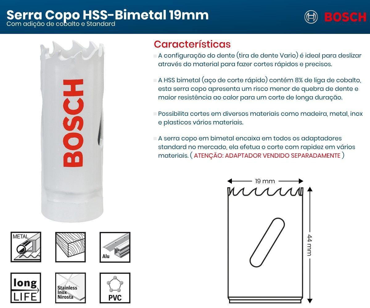 Serra Copo Bimetal Hss Bosch 19Mm - 2