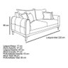 Sofá Living 3 Lugares Bouclê Branco 2.20m Pés em Madeira Bz Home Decor - 8