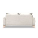 Ver imagem 6 de Sofá Living 3 Lugares Bouclê Branco 2.20m Pés em Madeira Bz Home Decor