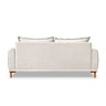 Sofá Living 3 Lugares Bouclê Branco 2.20m Pés em Madeira Bz Home Decor - 6