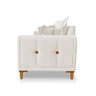 Sofá Living 3 Lugares Bouclê Branco 2.20m Pés em Madeira Bz Home Decor - 3