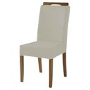Ver imagem 4 de Kit 2 Cadeiras Sala de Jantar Estofadas D-28 100% Madeira Heloísa Suede Bege