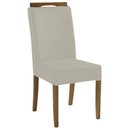 Ver imagem 6 de Kit 2 Cadeiras Sala de Jantar Estofadas D-28 100% Madeira Heloísa Suede Bege