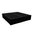 Ver imagem 2 de Cama Box com Baú Casal Elegance Bipartido Espuma Extra Firme D33 Ortopédico Courino Preto 138cm