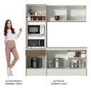 Ver imagem 5 de Armário de Cozinha Compacta Topazio com Balcão Branco Rustic