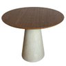 Mesa de Jantar Cone Redonda 100 Cm Tampo Imbuia Base Concreto Cor Cinza - 2