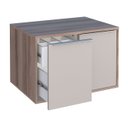 Ver imagem 3 de Gabinete Para Banheiro ARA 100% MDF Com Gaveta Dupla Com Divisor de Objetos Puxadores em Alumínio Co
