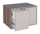 Ver imagem 3 de Gabinete Para Banheiro ARA 100% MDF Com Gaveta Dupla Com Divisor de Objetos Puxadores em Alumínio Co