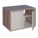 Ver imagem 4 de Gabinete Para Banheiro ARA 100% MDF Com Gaveta Dupla Com Divisor de Objetos Puxadores em Alumínio Co