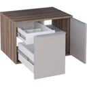 Ver imagem 2 de Gabinete Para Banheiro ARA 100% MDF Com Gaveta Dupla Com Divisor de Objetos Puxadores em Alumínio Co