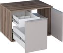 Ver imagem 2 de Gabinete Para Banheiro ARA 100% MDF Com Gaveta Dupla Com Divisor de Objetos Puxadores em Alumínio Co