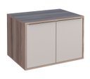 Ver imagem 1 de Gabinete Para Banheiro ARA 100% MDF Com Gaveta Dupla Com Divisor de Objetos Puxadores em Alumínio Co