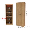 Ver imagem 3 de Armario Multiuso 2 Portas 171x60 Cm Am3113 Amendoa Tecno Mobili
