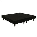 Ver imagem 5 de Base Box para Cama Casal Dobrável Suede 188x138 cm Bipartido - Preto
