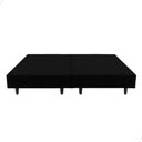 Ver imagem 1 de Base Box para Cama Casal Dobrável Suede 188x138 cm Bipartido - Preto