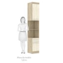 Ver mais imagens de Guarda-Roupa Modulado de Canto Casal com Cabeceira Queen Espresso Móveis