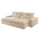 Ver imagem 3 de Sofá Hall Linho Dois Módulos de 90cm B25cm Meu Sofá Online A294 Linho Creme