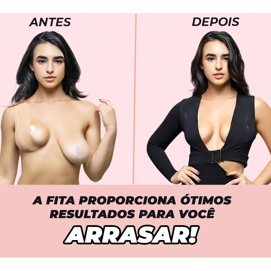 Sutia Adesivo Fita Boob Up Invisivel Fit 3D A Prova d'Agua Resistente ao Suor Cor:Bege - 7
