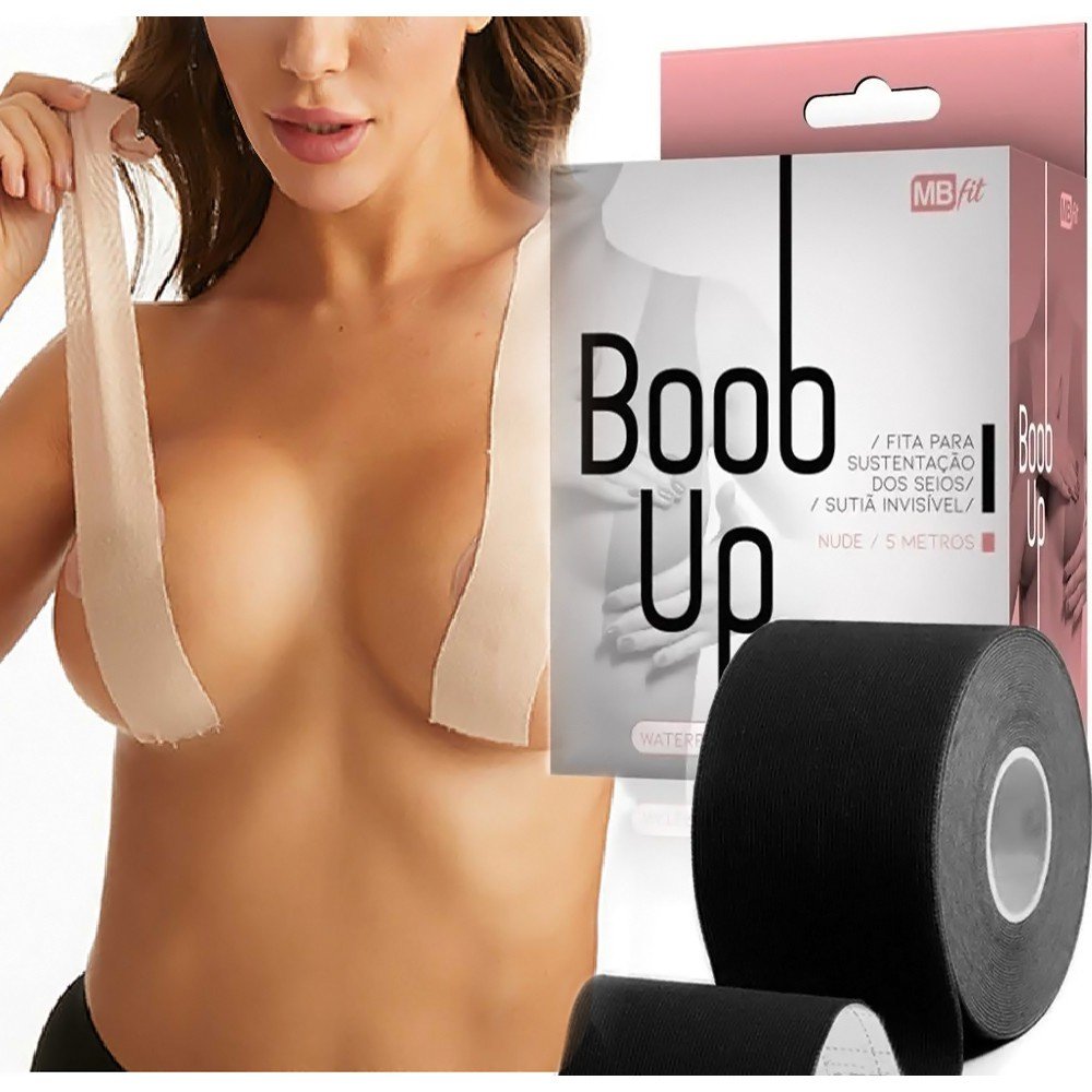 Sutia Adesivo Fita Boob Up Invisivel Fit 3D A Prova d'Agua Resistente ao Suor Cor:Bege - 5