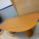 Ver imagem 3 de Mesa de Jantar Cone Orgânica Oval 244x137 Cm com 2 Bases Freijó Tampo Freijó