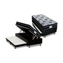 Ver imagem 1 de Cama Box Baú c/Auxiliar Solteiro: Colchão Molas Probel Prolastic ProDormir Born Black + Base CRC