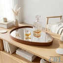 Ver imagem 5 de Bandeja Decorativa Espelhada Luxo para Sala e Lavabo Ciel 36cm:Caramelo