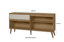 Ver imagem 4 de Buffet Aparador Ravi Pés Retrô Nature Branco Off White - Peternella