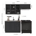 Ver imagem 4 de Armário de Cozinha Modulada Compacta Fidelitá Nara 100% MDF 3 Peças 200cm 8 Portas 2 Gavetas sem
