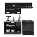 Ver imagem 3 de Armário de Cozinha Modulada Compacta Fidelitá Nara 100% MDF 3 Peças 200cm 8 Portas 2 Gavetas sem