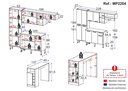 Ver imagem 3 de Armário de Cozinha Compacta com Bancada Americana Pequim Multimóveis Mp2204 Preto/lacca Fumê