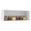 Ver imagem 2 de Armário Aéreo Geladeira Dinamarca 80cm 1 Porta Branco - Indékes