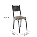 Ver imagem 4 de Conjunto De Mesa Malva Com 4 Cadeiras Tampo De Vidro 107cm SF Preto Fosco Assento Cedro Artefamol 12